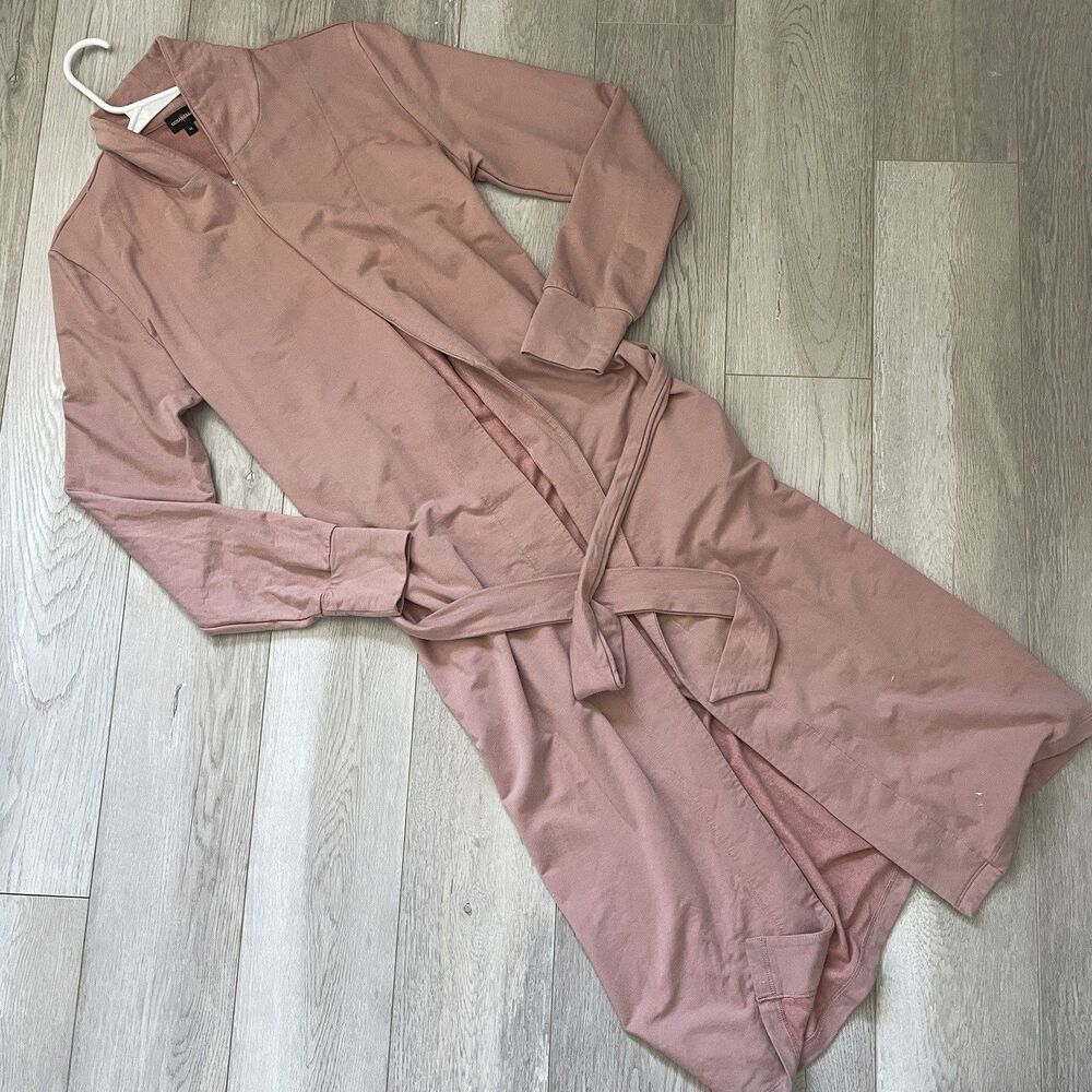 Cosabella Long Robe pima cotton blend womens Pink medium loungewear comfy winter
